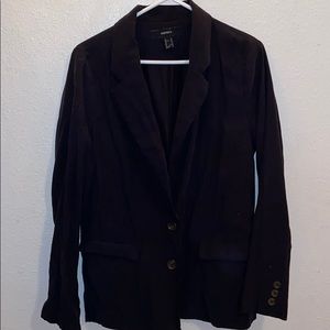 Large linen blend blazer